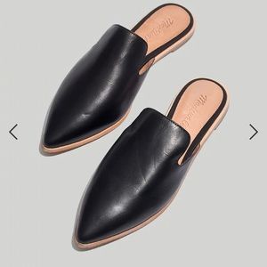 Madewell Gemma slides black leather women’s mules 7.5